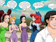 Preview 1 of The Little Mermaid - Ariel and her Stepsisters reverse gangbang