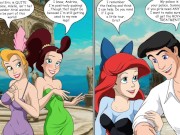 Preview 2 of The Little Mermaid - Ariel and her Stepsisters reverse gangbang