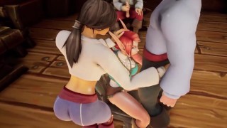 Roodharige elf wordt genaaid voor piraten - Warcraft porno parodie korte clip