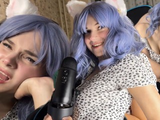 Young with Blue Hair Gave me ASMR and Gave me in the Ass