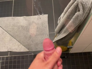 Big Cumshot in the Shower after 4 Days