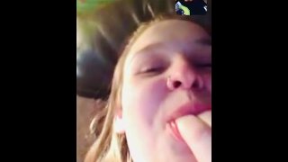 On Video Chat A Cute Teen Shows Pussy