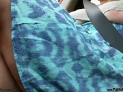 Preview 2 of MILF Sheery Best UnderBoob and Big Nipples while driving, outdoors, and at the gas station