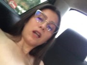 Preview 5 of I send my best friend a video of his girlfriend eating my pussy in the back of the uber.