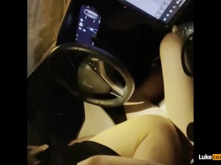 Petite Teen Sucks & Fucks In Car