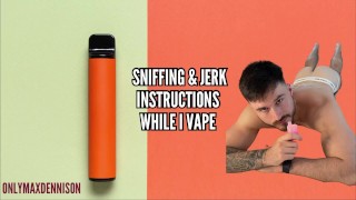 Snuiven en aftrekken instructies terwijl ik vape