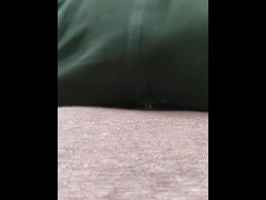 Hungover cumshot shot in briefs.