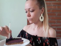 Birthday girl eats cake | sitophilia | asmr - Screenshot 1 of 16 - Birthday Girl