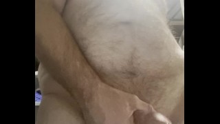 Fucking my ass hard and deep while jerking my cock. I shoot a huge, thick, creamy load.