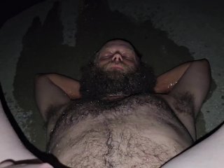 public, wife, pissing on him, hairy mom
