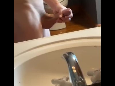 playing with my dick in the mirror 😏