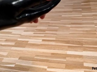 Spit play with latex gloves - Drooling on rubber (TRAILER)