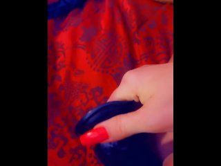 vertical video, creamy pussy, creaming on my dildo, toys