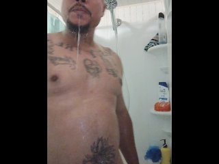 bathing, verified couples, fat, beefy guy