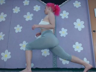 kink, naked yoga, natural, big tits