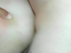 I squeezed my husband's balls and he gave me a huge cum in my pussy