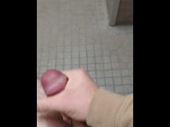 Jerking Off at Work - Screenshot 9 of 16 - Public Bathroom