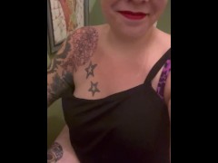 BBW stepmom MILF pisses before tattoo appt your POV