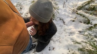 SNOWJOB CUTE TEEN IN FOREST