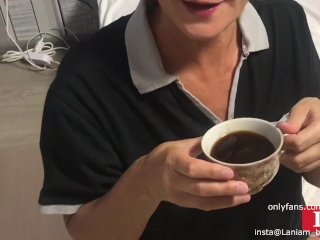 Milf Granny Drinks Coffee with Cum_Taboo .
