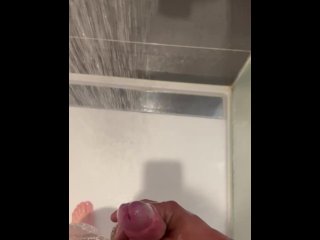 Jerking off and cumming on a table