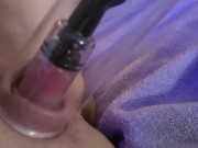 Preview 1 of Using clit pump & pussy pump at the same time - secret masturbation