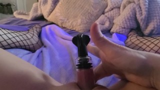 Using clit pump & pussy pump at the same time - secret masturbation