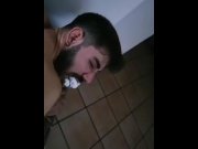 Preview 2 of Alpha male use his slut: Sock in mouth to shut him up!