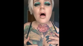Big Ass Blonde Masturbating and Squeezing Tits for Huge Eye Rolling Orgasm