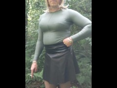 Tranny smoking at a cruising spot