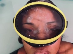 cum inside flooded mask