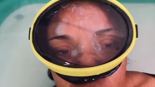 cum inside flooded mask