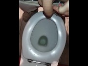 Preview 1 of Teen Piss in Public Burger King Toilet | 18 Years old
