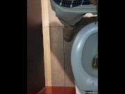 Preview 5 of Teen Piss in Public Burger King Toilet | 18 Years old