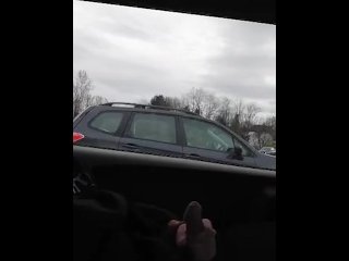 Jerking off in public parking lot