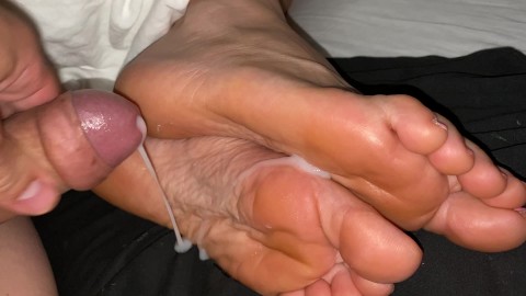 Charged soles with thick cum