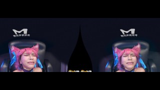 Ahri rides on me and milks cock with her pussy - trailer