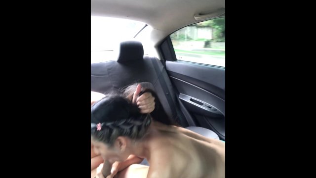 lesbians play with dildo in the car