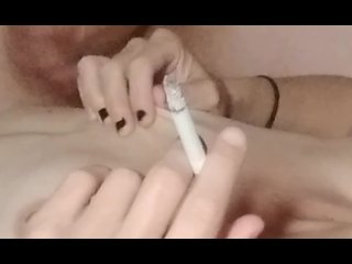smoking sex, smoking mom, handjob, homemade