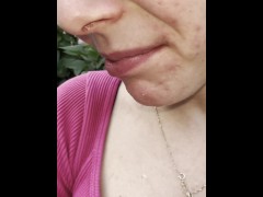 A nice blondie is coughing and spitting close up - Screenshot 13 of 16 - Smoke