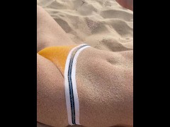 Summer chill on the nude beach. No sex