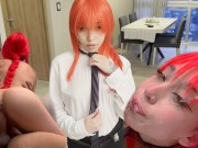 Makima wants to be Dominated. makes him Cum 2 Times - (Cosplay ...