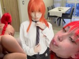 Makima wants to be dominated. Makes him cum 2 times - (Cosplay, Sloppy blowjob, Cowgirl) - Mewslut