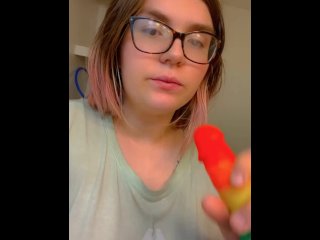 oral, solo female, blowjob, old young