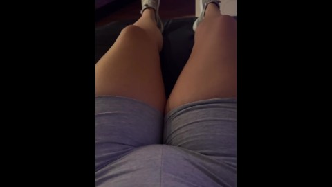 Cameltoe in the massage chair