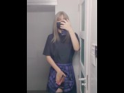 Preview 2 of Slutty Sissy Masturbate And Cum In Front of Mirror