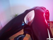 Preview 4 of Girl in black latex gets tied and fisted