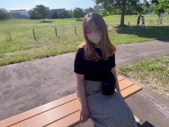 【個人撮影】リモコンバイブを入れて彼氏と初めてのお散歩♡家族で賑わう公園のベンチでイッちゃった♡ HENTAI/ハメ撮り/素人/初体験/プチ露出 - Screenshot 13 of 16 - Amateur