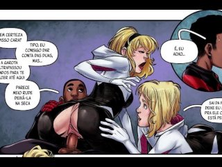 Miles Morales e Gwen No Multiverso Da Putaria, Troca De_Casal Aranha