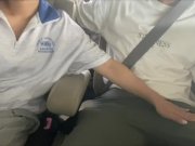 Preview 2 of "Voices Leak Outside: ......" Couple having pounding sex in car